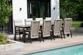 Royal Seasons® Noordwijk tafel 300 x 100 x H77 cm zwart - afbeelding 3