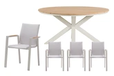 Royal seasons® Solare/Atlanta ronde dining set voor 4 personen