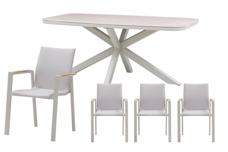 Royal seasons® Solare/Jura dining set voor 4 personen - afbeelding 1