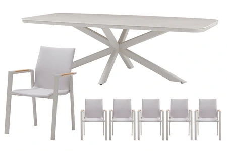Royal seasons® Solare/Jura dining set voor 6 personen - afbeelding 1