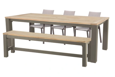 Royal seasons® Solare stoel-bank dining set voor 6 personen - afbeelding 1