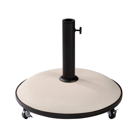 Royal Seasons® Tirana parasolvoet 25kg cream op wielen rond