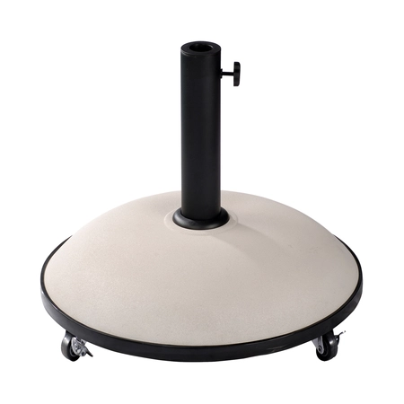 Royal Seasons® Tirana parasolvoet 50kg cream op wielen rond