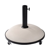 Royal Seasons® Tirana parasolvoet 50kg cream op wielen rond