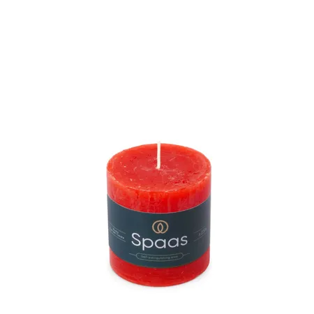 Rustiek kaars rood 70/70mm