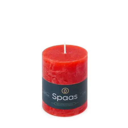 Rustiek kaars rood 70/95mm