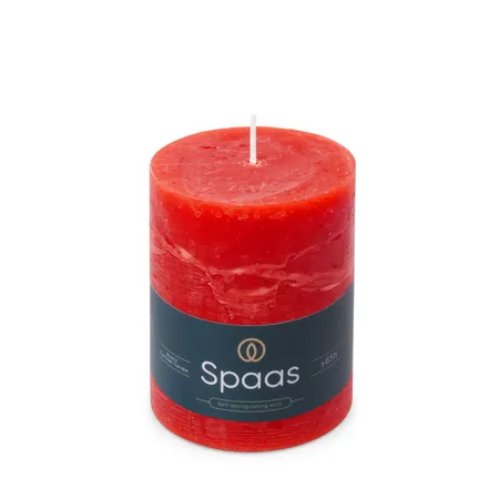 Rustiek kaars rood 80/110mm
