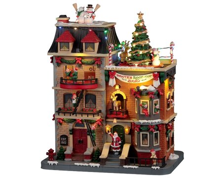 Santa'S Rooftop Bash, With 4.5V Adaptor Lemax