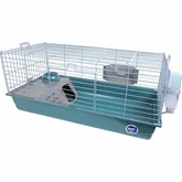 Savic konijnenkooi Nero 3 de Luxe compleet lichtgrijs/mallard groen - 100x50x46,5 cm