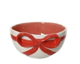 Schaal dolomiet L14.8b13h7cm rood/wit