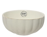 Schaal porselein d15h7.1cm wit - afbeelding 1
