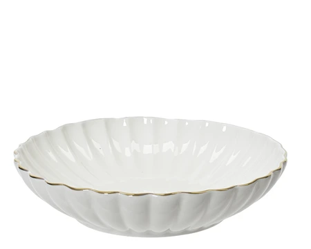 Schaal porselein d20h4.5cm wit