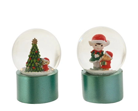 Schudbol polyresin d4.50h7.30cm groen a2