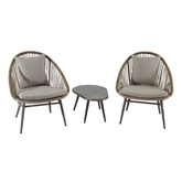 Sepang 3-delige loungeset espresso