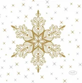 Duni servet Snowstars wit 24 x 24 cm 20 stuks
