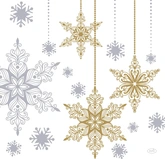 Duni servet Snowstars wit 40 x 40 cm 20 stuks