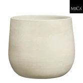 Sevilla pot rond off white - h24xd27cm