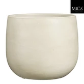 Sevilla pot rond off white - h28xd33cm