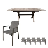 Sevilla uitschuifbare dining set voor 6 personen - afbeelding 1