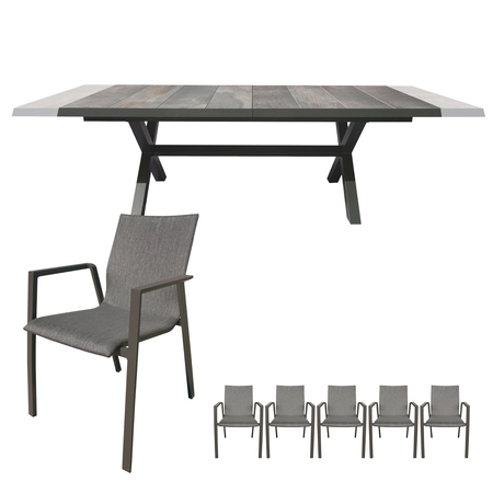 Sevilla uitschuifbare dining set voor 8 personen - afbeelding 1