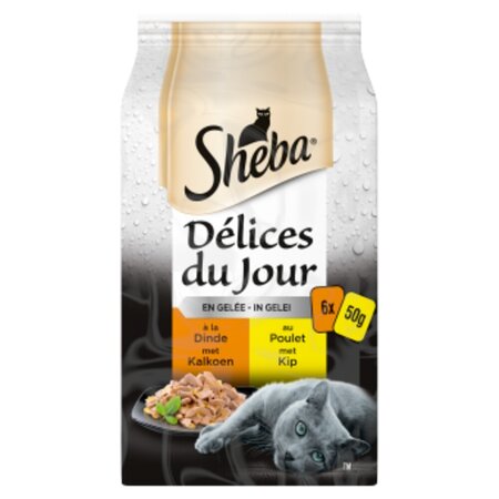 Sheba Délices du Jour pouch in gelei gev sel mp 6x50gr