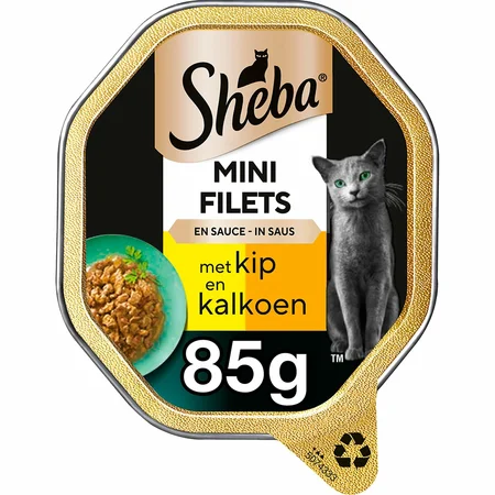 Sheba Mini Filets alu saus kip&kalkoen 85gr - afbeelding 2