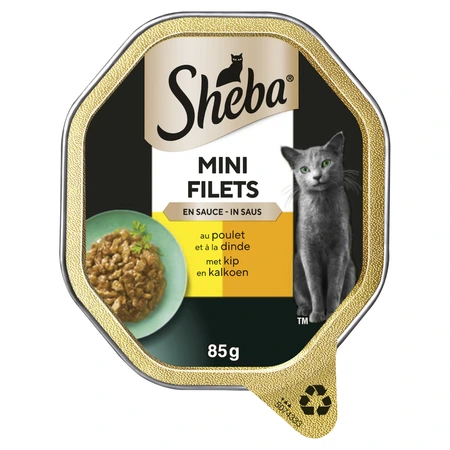 Sheba Mini Filets Kip & Kalkoen in Saus - 85gr - afbeelding 1