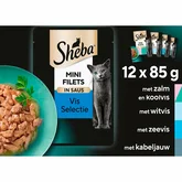 Sheba Mini Filets pouch saus vis sel mp 12x85gr - afbeelding 2