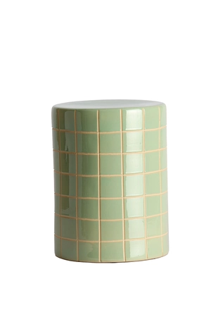 Light & Living Side table Ø33x44 cm MAUCHO ceramics light green+cream - afbeelding 1