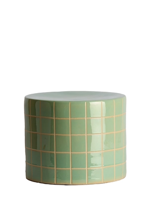 Light & Living Side table Ø42x34 cm MAUCHO ceramics light green+cream - afbeelding 1