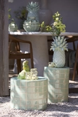 Light & Living Side table Ø42x34 cm MAUCHO ceramics light green+cream - afbeelding 4