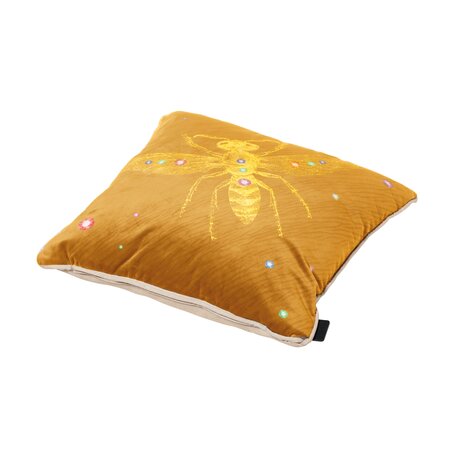 Sierkussen 45x45 Velvet insect yellow Madison