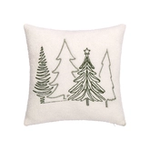 Sierkussen kerstbomen - L45xB45cm - afbeelding 1