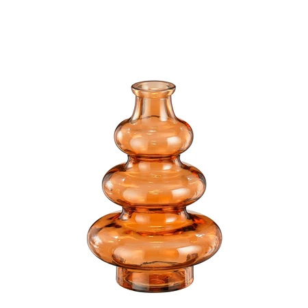 Sira vaas recycled glas oranje - h22xd14,5cm