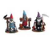 Skeleton Garden Gnomes, Set Of 3 Spooky Town
