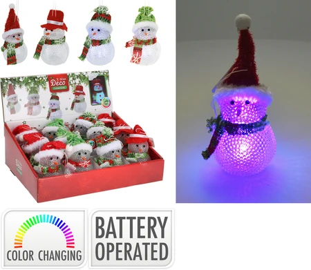 Sneeuwpop 6X10cm Led Bo (1 stuk, div. soorten)