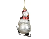 Sneeuwpop glas L6.50b5h11cm wit