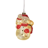 Sneeuwpop led glas 19x10.5cm wit