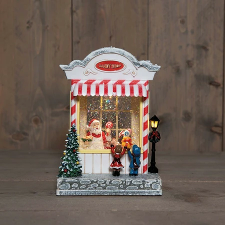 Snoepwinkel led 18x13x22cm wit