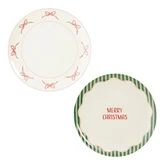 Sofia dinerbord cadeau set roze groen 4 -delig - h2,5xd27cm