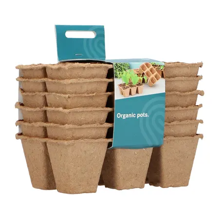 SOGO Biologische Potjes 4x4cm 6 strips à 6st. - afbeelding 1