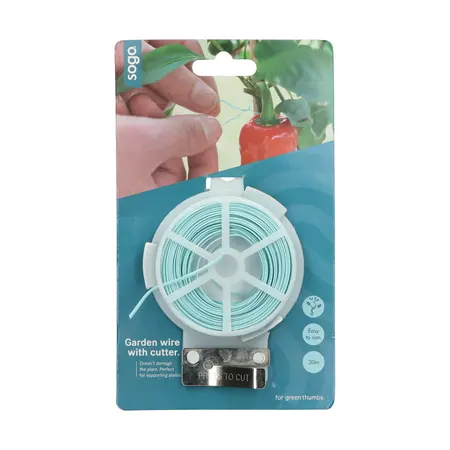 SOGO Groen binddraad met mes 30m - afbeelding 1