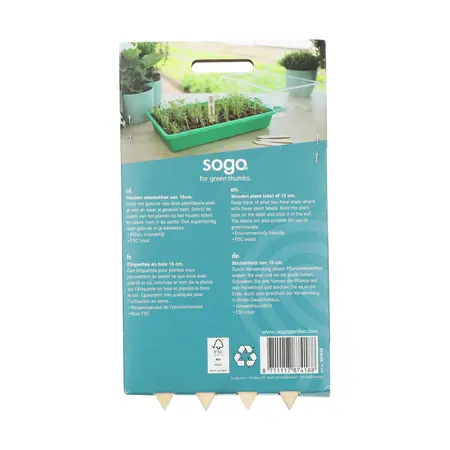 SOGO Houten steeketiket 15cm 24st - afbeelding 2