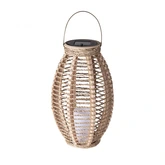 Solar Garden Solar lantaarn ovaal D 18 x H 30 cm seagrass natural - afbeelding 1