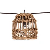 Solar Garden Solar partylight 8L D 9 x H 9,4 cm PP rattan E12 G40 kabel bruin - afbeelding 1