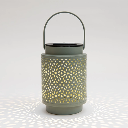 Solar lantaarn mtl 12x8.5cm olijf