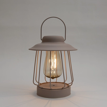 Solar tafellamp metaal 19x16cm zand