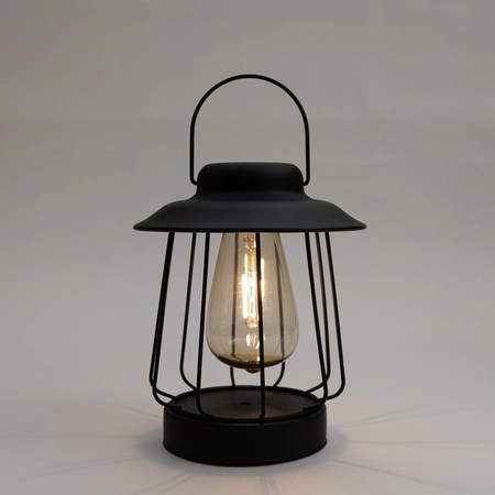 Solar tafellamp metaal 19x16cm zwrt