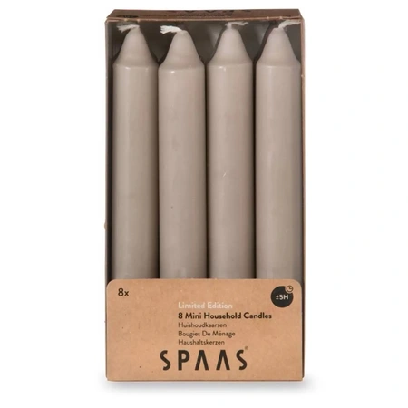 Spaas Dinerkaarsen Mini Beige set 8 stuks - 21x15 cm - 5 Branduren - afbeelding 2