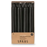 Spaas Dinerkaarsen Mini Zwart set 8 stuks - 21x15 cm - 5 Branduren